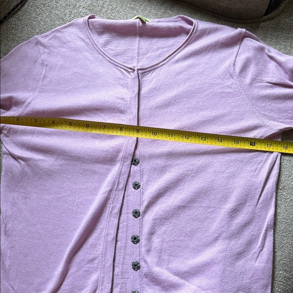 Kieran L/S lilac snap front sweater, size large. - Picture 7 of 8